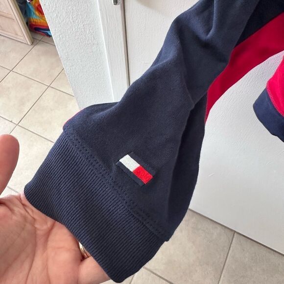 Womens Tommy Hilfiger Sport Color Block Logo Zip Front Hoodie - Picture 4 of 7